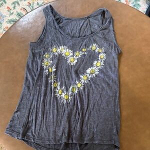 Distressed daisy top